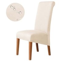 Stuhlhussen für Esszimmerstühle, weicher Stretch-Sitzbezug für große Esszimmerstühle, abnehmbarer, waschbarer Parsons-Stuhlschoner, 2 Stück, Weiß Stuhlhussen für Esszimmerstühle, weicher Stretch-Sitzbezug für große Esszimmerstühle, abnehmbarer, waschbarer Parsons-Stuhlschoner, 2 Stück, Weiß von ALOVEZ