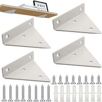 Alovez - Supports d'étagère flottants, lot de 4, support d'étagère, support d'étagère triangulaire en métal, support d'étagère mural, support Alovez - Supports d'étagère flottants, lot de 4, support d'étagère, support d'étagère triangulaire en métal, support d'étagère mural, support von ALOVEZ