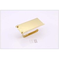 Toilettenpapierhalter aus Edelstahl, Wandmontage, Papierhalter, gebürsteter Edelstahl, Gold-Finish, 18 9 6,5 cm Toilettenpapierhalter aus Edelstahl, Wandmontage, Papierhalter, gebürsteter Edelstahl, Gold-Finish, 18 9 6,5 cm von ALOVEZ