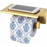Alovez - Toilettenpapierhalter aus Edelstahl, Wandmontage, Papierhalter, gebürstetes Gold-Finish, Edelstahl, 180 x 115 x 80 mm Alovez - Toilettenpapierhalter aus Edelstahl, Wandmontage, Papierhalter, gebürstetes Gold-Finish, Edelstahl, 180 x 115 x 80 mm von ALOVEZ