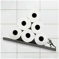 Alovez - Toilettenpapierhalter aus Edelstahl, kreatives Badezimmer-Papierrollen-Aufbewahrungsregal, Hercule-Badezimmer-Zubehörhalter, 44 x 10 x 10 cm Alovez - Toilettenpapierhalter aus Edelstahl, kreatives Badezimmer-Papierrollen-Aufbewahrungsregal, Hercule-Badezimmer-Zubehörhalter, 44 x 10 x 10 cm von ALOVEZ