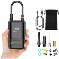 Tragbarer Luftkompressor, 6000 mAh Mini-Elektro-Luftpumpe, 150 PSI elektrische Fahrradpumpe, Kompressor mit LED-Licht-Digitalanzeige und von ALOVEZ
