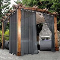 Transparente Vorhänge für den Außenbereich, wasserdicht, für die Terrasse – 2 Paneele mit Ösen oben, für Wohnzimmer, Schlafzimmer, Veranda, Pergola, von ALOVEZ