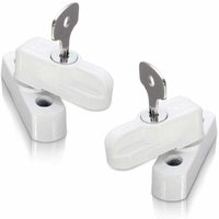 Tür- und Fensterschlösser für PVC-Türen, Fenster und Fenstertüren, Rahmenschlösser für doppelt verglaste Türen und Fenster (2er-Pack, weiß) von ALOVEZ