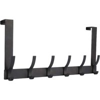 Türgarderobe mit 12 Haken, Türgarderobe, Türhaken für Bad und Küche (Schwarz) von ALOVEZ