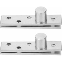 Alovez - Türscharniere mit 360-Grad-Drehung, verdeckte Drehscharniere aus Edelstahl, 75 x 17 mm, Seitenanfang (exzentrischer Drehpunkt), Starlight, von ALOVEZ
