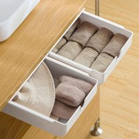 Alovez - Unsichtbare Aufbewahrungsbox unter dem Tisch, selbstklebende Aufbewahrungsboxen unter dem Tisch von ALOVEZ