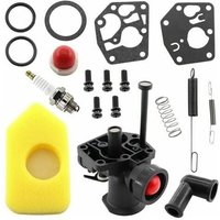 Alovez - Vergasersatz für Briggs & Stratton Rasenmäher 499809 498809A 494406 und Luftfilter 698369 Reglerfeder 691859 692211 Membran 795083 495770 von ALOVEZ