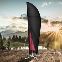 Versetzte, wasserdichte, winddichte, UV-beständige Schutzhülle aus robustem 210D Oxford-Gewebe für Sonnenschirm mit Teleskopstange (265 x 40/70/50 cm) von ALOVEZ