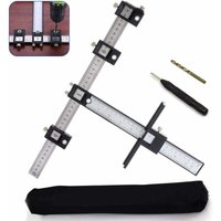 Verstellbare Bohrlehre für Schränke, Stanzlehre für Holz, Bohrführung zum Anbringen von Griffen, Knöpfen an Türen, Schubladen mit Körner Verstellbare Bohrlehre für Schränke, Stanzlehre für Holz, Bohrführung zum Anbringen von Griffen, Knöpfen an Türen, Schubladen mit Körner von ALOVEZ