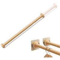 Verstellbare Kleiderstangen aus Kunstholz zum Aufhängen von Kleidung, ohne Bohren, für Kleiderschrank, Badezimmer, Waschküche (50–80 cm) von ALOVEZ