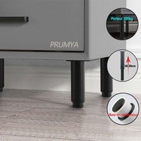 Verstellbare Möbelbeine von 180 bis 300 mm aus kaltgewalztem Stahl. 1er-Set. Geeignet für Bett, Sofa, Tisch, Kleiderschrank von ALOVEZ