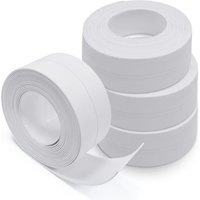 Alovez - Wand- und Fassadenabdichtung, selbstklebende Türunterseite, 4 Rollen Dichtungsband, selbstklebendes pvc, Toilette, Badewanne, Wandecke, von ALOVEZ
