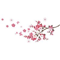 Wandaufkleber mit Schmetterlingen rosa rot I Sakura Ranke Blumen Zweig Baum Sticker Wandtattoo für Wohnzimmer Schlafzimmer Küche Fliesen Flur Wandaufkleber mit Schmetterlingen rosa rot I Sakura Ranke Blumen Zweig Baum Sticker Wandtattoo für Wohnzimmer Schlafzimmer Küche Fliesen Flur von ALOVEZ
