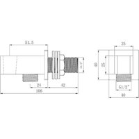 Wandhalterung für Duschbogen und Handbrause, Chrom von ALOVEZ