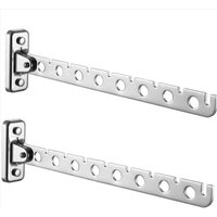 Wandkleiderständer, 2er-Set, faltbarer Wäscheständer aus Edelstahl zur Wandmontage Wandkleiderständer, 2er-Set, faltbarer Wäscheständer aus Edelstahl zur Wandmontage von ALOVEZ