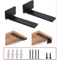 Wandregalhalterung, 2 Stück, 20 cm Hochleistungshalterung, 5 mm Dicke, schwarze Regalhalterung Wandregalhalterung, 2 Stück, 20 cm Hochleistungshalterung, 5 mm Dicke, schwarze Regalhalterung von ALOVEZ