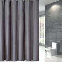 Waschbarer Duschvorhang, wasserdichter Stoff, dunkelgrau, schimmelhemmender Polyester-Textil, 120 x 200 cm von ALOVEZ