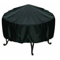 Wasserdichte, runde Grill-Feuerstellenabdeckung, winddicht, reißfest, 210D Oxford-Gewebe, Grill-Feuerstellenabdeckung, Feuerstellenabdeckungen (120 x von ALOVEZ