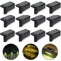 Wasserdichte Solar-Zaunleuchte, Solar-Terrassenleuchte, Treppenleuchte, IP65-LED-Solar-Gartenleuchten für Terrassentreppenzäune (Warmes Wasserdichte Solar-Zaunleuchte, Solar-Terrassenleuchte, Treppenleuchte, IP65-LED-Solar-Gartenleuchten für Terrassentreppenzäune (Warmes von ALOVEZ