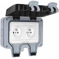 Wasserdichte Steckdose Doppelte Außensteckdose IP66 Wasserdichte Wandsteckdose 16A Betterlife von ALOVEZ