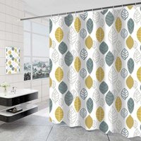 Wasserdichter, dicker Duschvorhang aus Polyester, wasserdichter Duschvorhang aus Polyestergewebe für Badezimmer, maschinenwaschbar – Blau, 150 x 200 von ALOVEZ