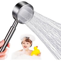 Wassersparender Duschkopf, Booster, Hochdruck-Handbrause, Filterduschkopf aus Edelstahl 304, Wassersparend für Bad und Spa von ALOVEZ