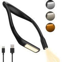 Wiederaufladbares Halsleselicht, Nackenlampe zum Lesen im Bett, 3 Farben, Augenschutz, einstellbare Helligkeit, Buchlampe, ergonomisch, bequem, Wiederaufladbares Halsleselicht, Nackenlampe zum Lesen im Bett, 3 Farben, Augenschutz, einstellbare Helligkeit, Buchlampe, ergonomisch, bequem, von ALOVEZ
