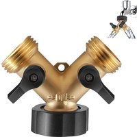 Alovez - Y-Verbinder, Schlauchverbinder, Doppelwaschmaschinenhahn, 2-Wege-Y-Verteiler, 3/4 Zoll zum Verbinden von 2 Geräten von ALOVEZ