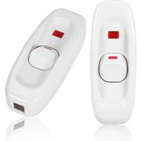 Zugschalter, Lichtwippe, Lichtschalter, Inline-Schalter, 2 Stück 250 V 10 A Inline-Ein/Aus-Zugschalter für Schreibtischlampen Zugschalter, Lichtwippe, Lichtschalter, Inline-Schalter, 2 Stück 250 V 10 A Inline-Ein/Aus-Zugschalter für Schreibtischlampen von ALOVEZ