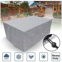 rechteckiger Schutz für Gartenmöbel, Polyester, wasserdicht, staubdicht, UV-beständig, für Gartenstühle oder -tische (Maße: 190x125x80 cm) von ALOVEZ