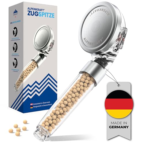 ALPENKRAFT Zugspitze Duschkopf Original Made in Germany - Duschkopf wassersparend und druckerhöhend - Hochdruckduschkopf mit Aktivkohle und Zeolith Filterperlen ALPENKRAFT Zugspitze Duschkopf Original Made in Germany - Duschkopf wassersparend und druckerhöhend - Hochdruckduschkopf mit Aktivkohle und Zeolith Filterperlen von ALPENKRAFT