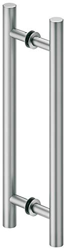 ALPENSTAHL Stangengriff silber matt Ziehgriff Aluminium Stoßgriff für Holz- & Glastüren | Türgriff für Schiebetüren | 400 mm x 300 mm | 1 Paar - Design Schiebetürgriff beidseitig für Zimmertüren von ALPENSTAHL
