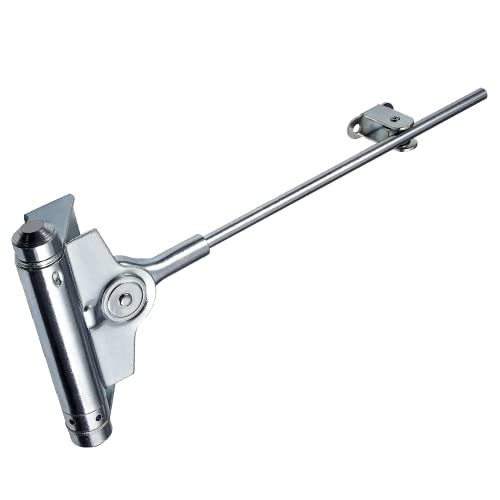 ALPENSTAHL Türschließer Innentür Stangentürschließer mit Feder | Türfeder für Türgewicht bis 35 kg | Torschließer Stahl verzinkt | 1 Stück - Automatik Feder-Schließer silber für Gartentor & Zimmertüre von ALPENSTAHL