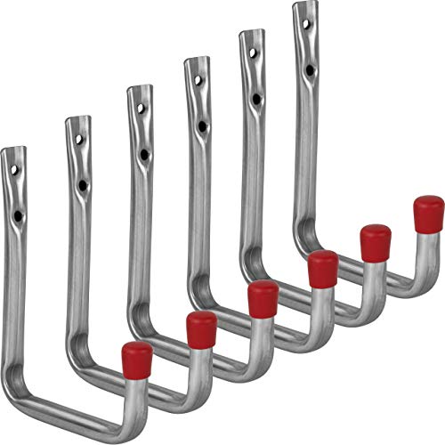 ALPENSTAHL Wandhaken Halterung Garagen-Haken Werkstatt | Gerätehalter 120 x 82 mm | Befestigungshaken für Wand-Montage | Schwerlast-Haken Metall Tragkraft 45 kg | 6 Stück - Montagehaken-Set U-Form ALPENSTAHL Wandhaken Halterung Garagen-Haken Werkstatt | Gerätehalter 120 x 82 mm | Befestigungshaken für Wand-Montage | Schwerlast-Haken Metall Tragkraft 45 kg | 6 Stück - Montagehaken-Set U-Form von ALPENSTAHL