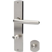 Alpertec - WC-Langschildgarnitur Isabella Messing silber abgerundet Beschläge von ALPERTEC