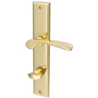 Alpertec - WC-Langschildgarnitur Nelson Messing gold eckig Beschläge von ALPERTEC