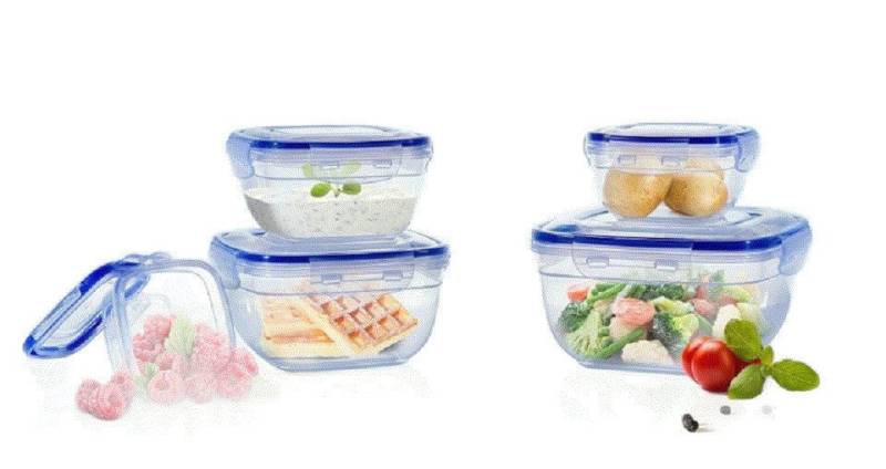 ALPFA Frischhaltedose Frischhaltedosen Set 5tlg. 802321 Gefrierdosen, (Spar-Set, 5er-Set), BPA frei von ALPFA