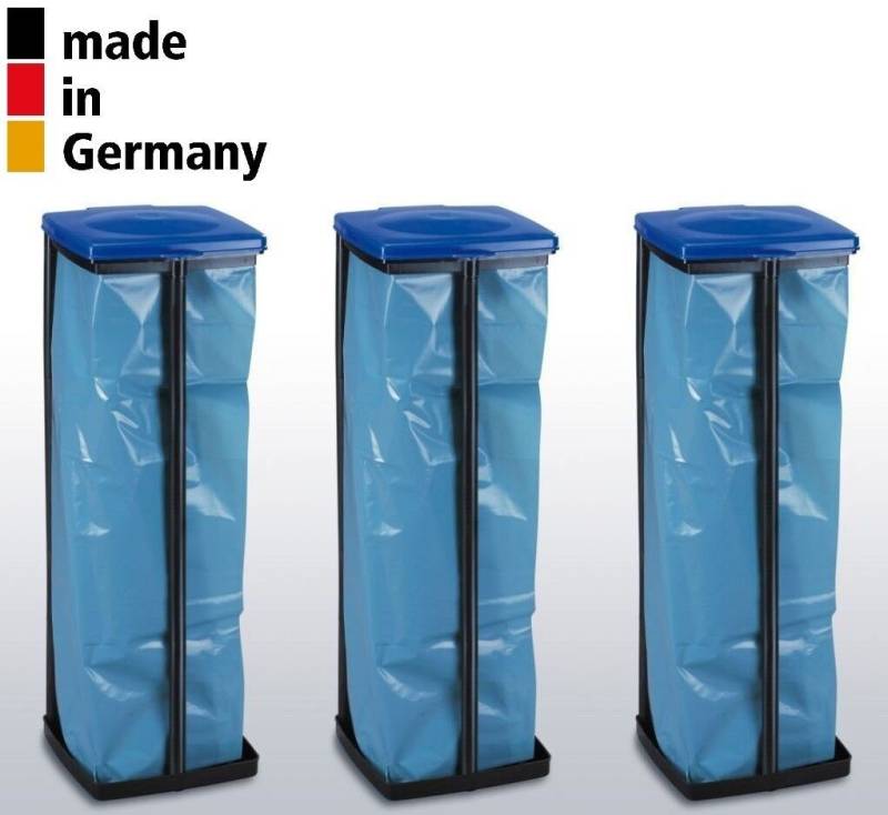 ALPFA Müllsackständer 3er Set 120 Liter Abfallsammler Gelber Sack Ständer Müllbeutel, Made in Germany von ALPFA