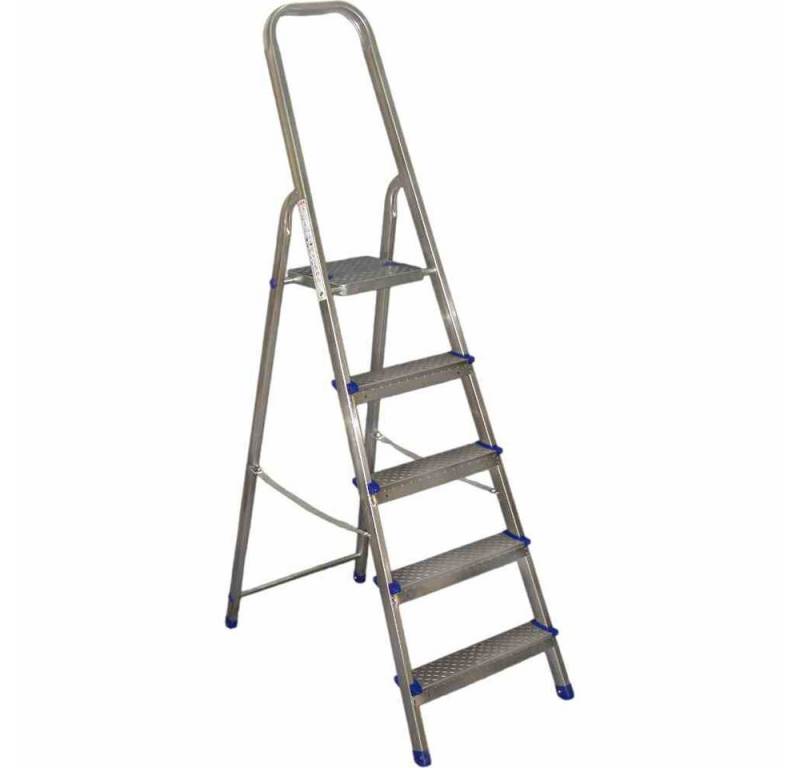 ALPFA Stehleiter Aluminium-Haushaltsleiter 5 Stufen von ALPFA