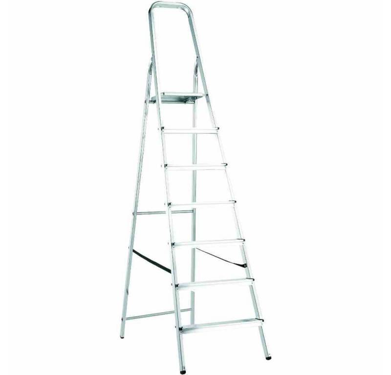 ALPFA Stehleiter Aluminium-Haushaltsleiter 7 Stufen von ALPFA