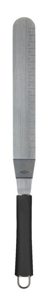 ALPFA Tortenmesser Edelstahl Glasurmesser Streichpalette Schaber Spachtel schwarz 32 cm, aus rostfreiem Edelstahl von ALPFA
