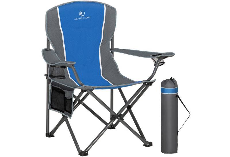 ALPHA CAMP Campingstuhl (Packung), Klappstuhl bis 160 KG Angelstuhl Faltbarer Outdoor Stuhl fur Garten von ALPHA CAMP