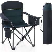 Campingstuhl Faltbar Klappstuhl bis 200kg Gepolstert mit Getränkehaltern Angelstuhl mit Armlehnen Outdoorstuhl,grün - Alpha Camp von ALPHA CAMP