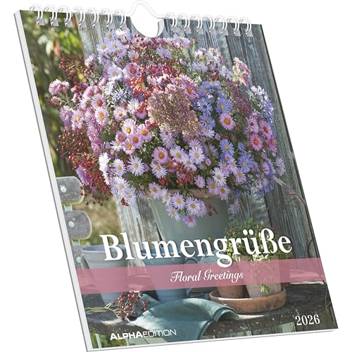 Blumengrüße 2026 - Postkartenkalender 16x17 cm - Blumen - zum Aufstellen oder Aufhängen - Monatskalendarium - Gadget - Mitbringsel - Alpha Edition Blumengrüße 2026 - Postkartenkalender 16x17 cm - Blumen - zum Aufstellen oder Aufhängen - Monatskalendarium - Gadget - Mitbringsel - Alpha Edition von Alpha Edition