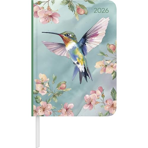 Daily Journal Hummingbird 2026 - Taschen-Kalender A6 - Kolibri - Day By Day - 352 Seiten - Notiz-Buch - Alpha Edition von ALPHA EDITION