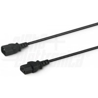 Alpha Elettronica - Kabel iec320 c14 auf iec320 c13 alpha electronics 3x0.75mm2 1.5m schwarz - 23-028b von ALPHA ELETTRONICA