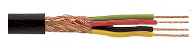 PRO METER ABGESCHIRMTES 4-POLIGES KABEL 4 LEITER X 0,22 MM QUERSCHNITT SCHWARZ WTR144 von ALPHA ELETTRONICA