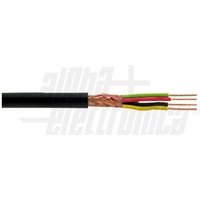 Alpha Elettronica - Pro meter abgeschirmtes 4-poliges kabel 4 leiter x 0,22 mm querschnitt schwarz wtr144 von ALPHA ELETTRONICA