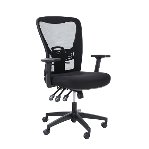 ALPHA HOME Bürostuhl Ergonomischer Schreibtischstuhl Höhenverstellbar Netzstuhl Ergonomisch Computerstuhl mit Verstellbarer Lendenwirbelstütze, Armlehne,Wippfunktion bis zu 160kg belastbar von ALPHA HOME